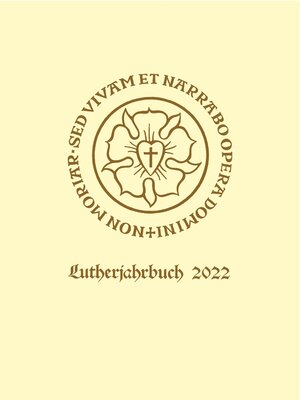 cover image of Lutherjahrbuch 89. Jahrgang 2022